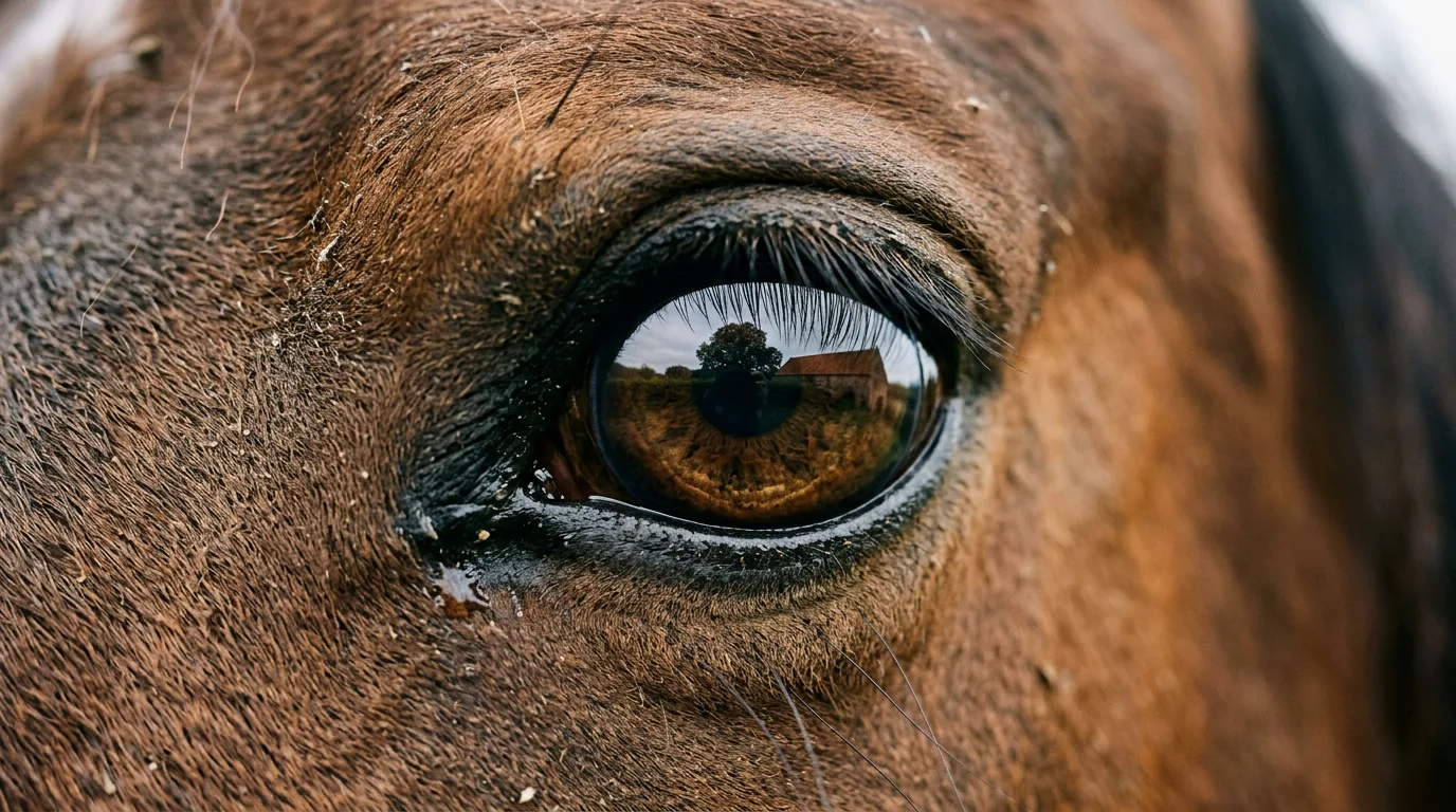 Un regard de cheval, Élevage des Cibaudes, Aveizieux